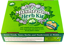 Mushroom and spinach herb kit